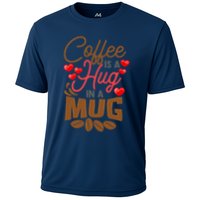 Cute Coffee Is A Hug In Mug Cafe Saying Java Lover Performance Shirt
