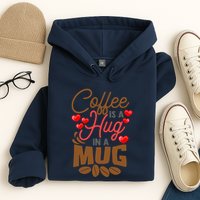 Cute Coffee Is A Hug In Mug Cafe Saying Java Lover Hoodie