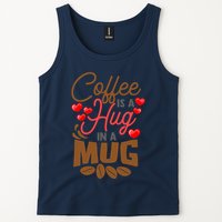 Cute Coffee Is A Hug In Mug Cafe Saying Java Lover Tank Top