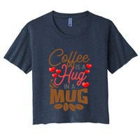 Cute Coffee Is A Hug In Mug Cafe Saying Java Lover Crop Top