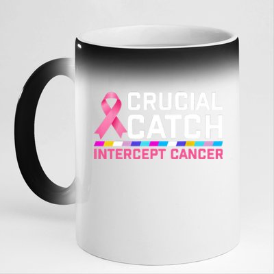 Crucial Catch Intercept Cancer 11oz Black Color Changing Mug