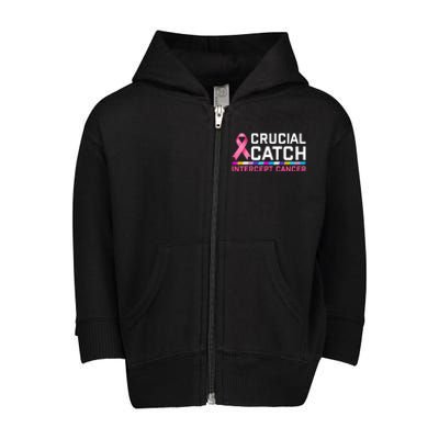 Crucial Catch Intercept Cancer Toddler Zip Fleece Hoodie