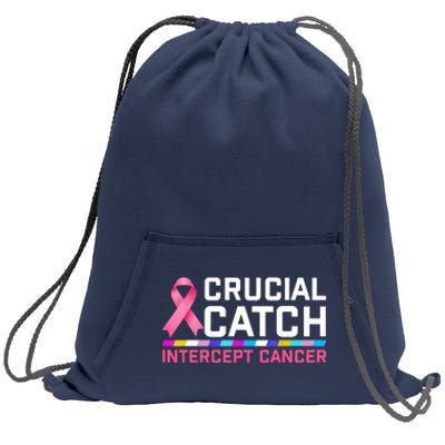 Crucial Catch Intercept Cancer Sweatshirt Cinch Pack Bag