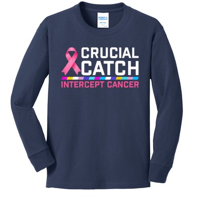 Crucial Catch Intercept Cancer Kids Long Sleeve Shirt