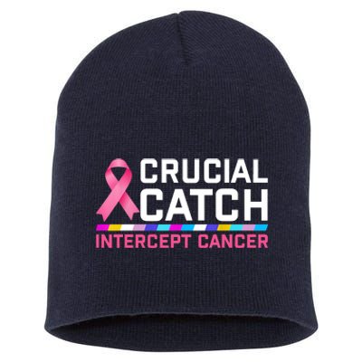 Crucial Catch Intercept Cancer Short Acrylic Beanie