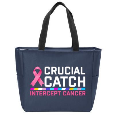 Crucial Catch Intercept Cancer Zip Tote Bag