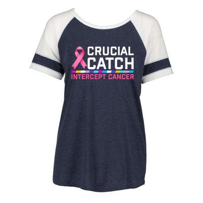 Crucial Catch Intercept Cancer Enza Ladies Jersey Colorblock Tee