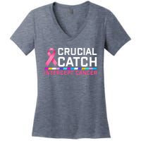 Crucial Catch Intercept Cancer Women's V-Neck T-Shirt