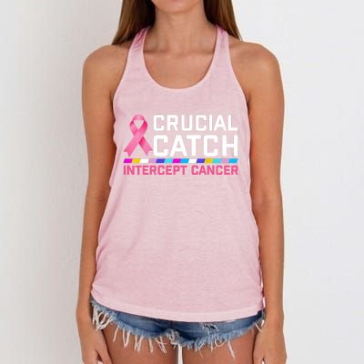 Crucial Catch Intercept Cancer Women's Knotted Racerback Tank