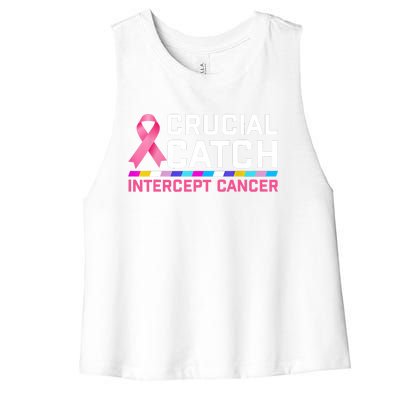 Crucial Catch Intercept Cancer Women's Racerback Cropped Tank