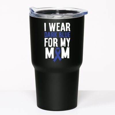 Colon Cancer I Wear Dark Blue For Mom Colon Cancer Support Tumbler