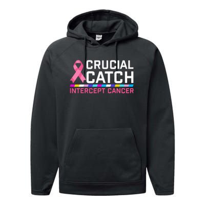 Crucial Catch Intercept Cancer Breast Breast Cancer Awareness Performance Fleece Hoodie