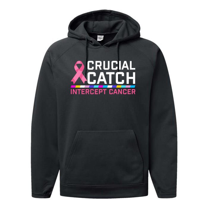 Crucial Catch Intercept Cancer Breast Breast Cancer Awareness Performance Fleece Hoodie