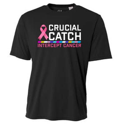 Crucial Catch Intercept Cancer Breast Breast Cancer Awareness Cooling Performance Crew T-Shirt