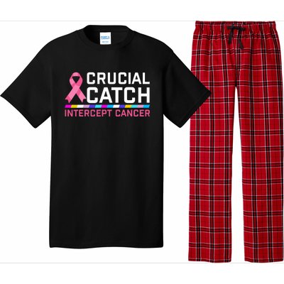 Crucial Catch Intercept Cancer Breast Breast Cancer Awareness Pajama Set