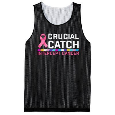 Crucial Catch Intercept Cancer Breast Breast Cancer Awareness Mesh Reversible Basketball Jersey Tank