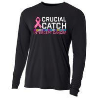 Crucial Catch Intercept Cancer Breast Breast Cancer Awareness Cooling Performance Long Sleeve Crew