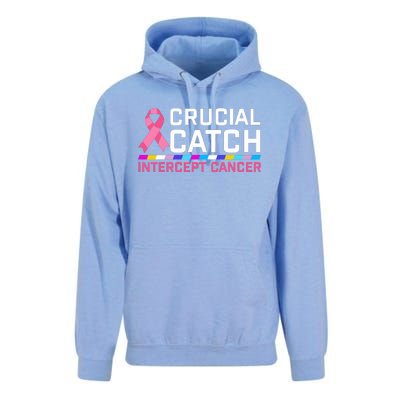 Crucial Catch Intercept Cancer Breast Breast Cancer Awareness Unisex Surf Hoodie