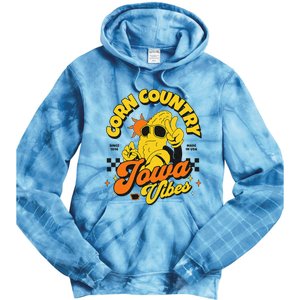 Corn Country Iowa Vibes Since 1846 Farming Corn Iowa Tie Dye Hoodie