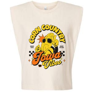 Corn Country Iowa Vibes Since 1846 Farming Corn Iowa Garment-Dyed Women's Muscle Tee