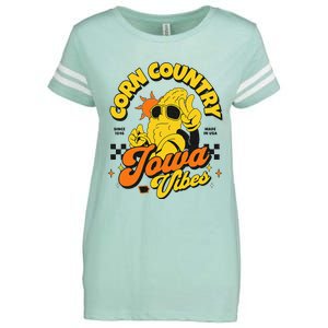 Corn Country Iowa Vibes Since 1846 Farming Corn Iowa Enza Ladies Jersey Football T-Shirt