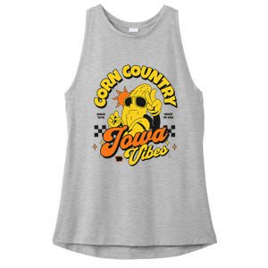 Corn Country Iowa Vibes Since 1846 Farming Corn Iowa Ladies PosiCharge Tri-Blend Wicking Tank