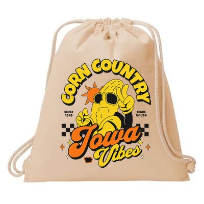 Corn Country Iowa Vibes Since 1846 Farming Corn Iowa Drawstring Bag
