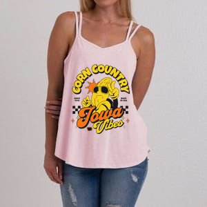 Corn Country Iowa Vibes Since 1846 Farming Corn Iowa Women's Strappy Tank