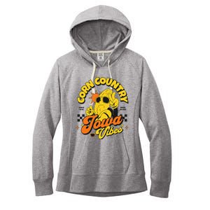 Corn Country Iowa Vibes Since 1846 Farming Corn Iowa Women's Fleece Hoodie