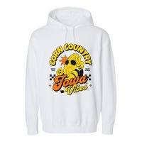 Corn Country Iowa Vibes Since 1846 Farming Corn Iowa Garment-Dyed Fleece Hoodie