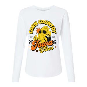 Corn Country Iowa Vibes Since 1846 Farming Corn Iowa Womens Cotton Relaxed Long Sleeve T-Shirt