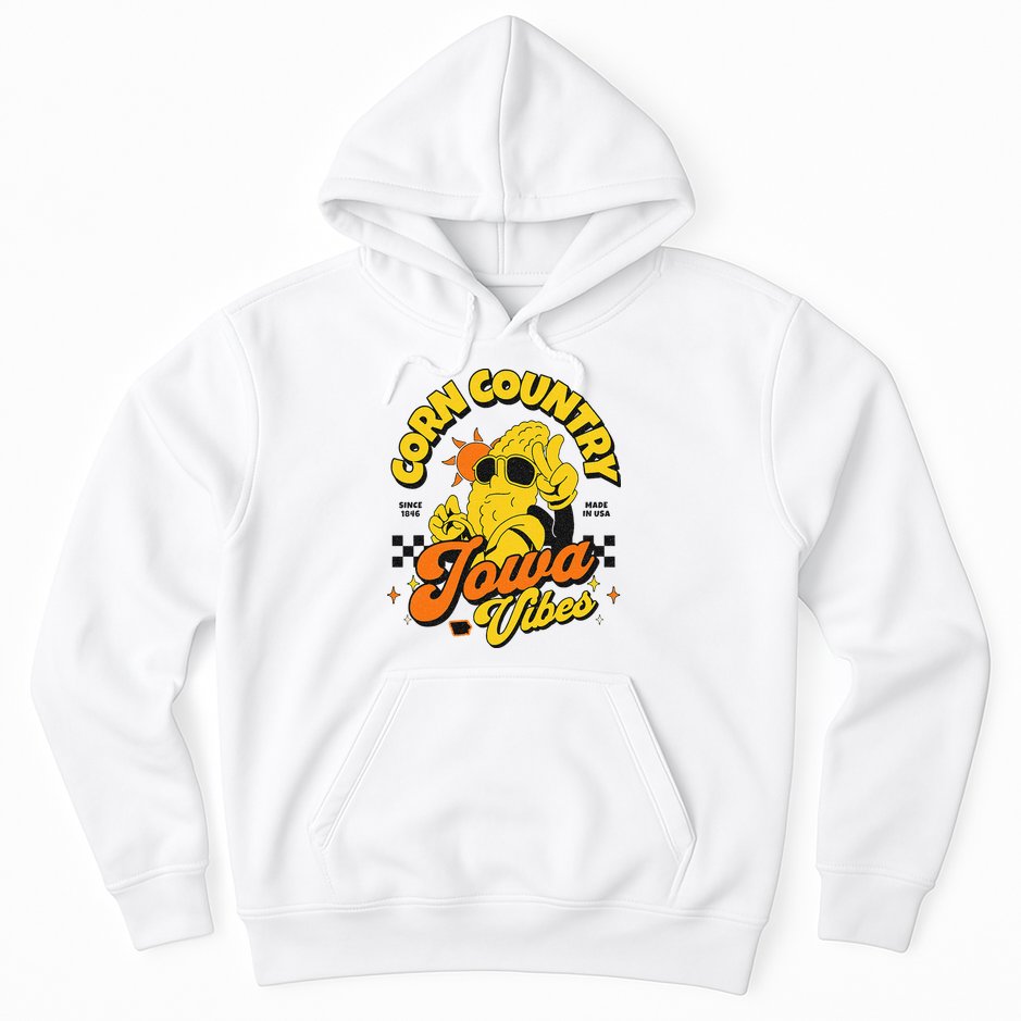 Corn Country Iowa Vibes Since 1846 Farming Corn Iowa Hoodie