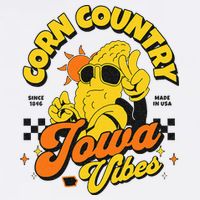 Corn Country Iowa Vibes Since 1846 Farming Corn Iowa Button