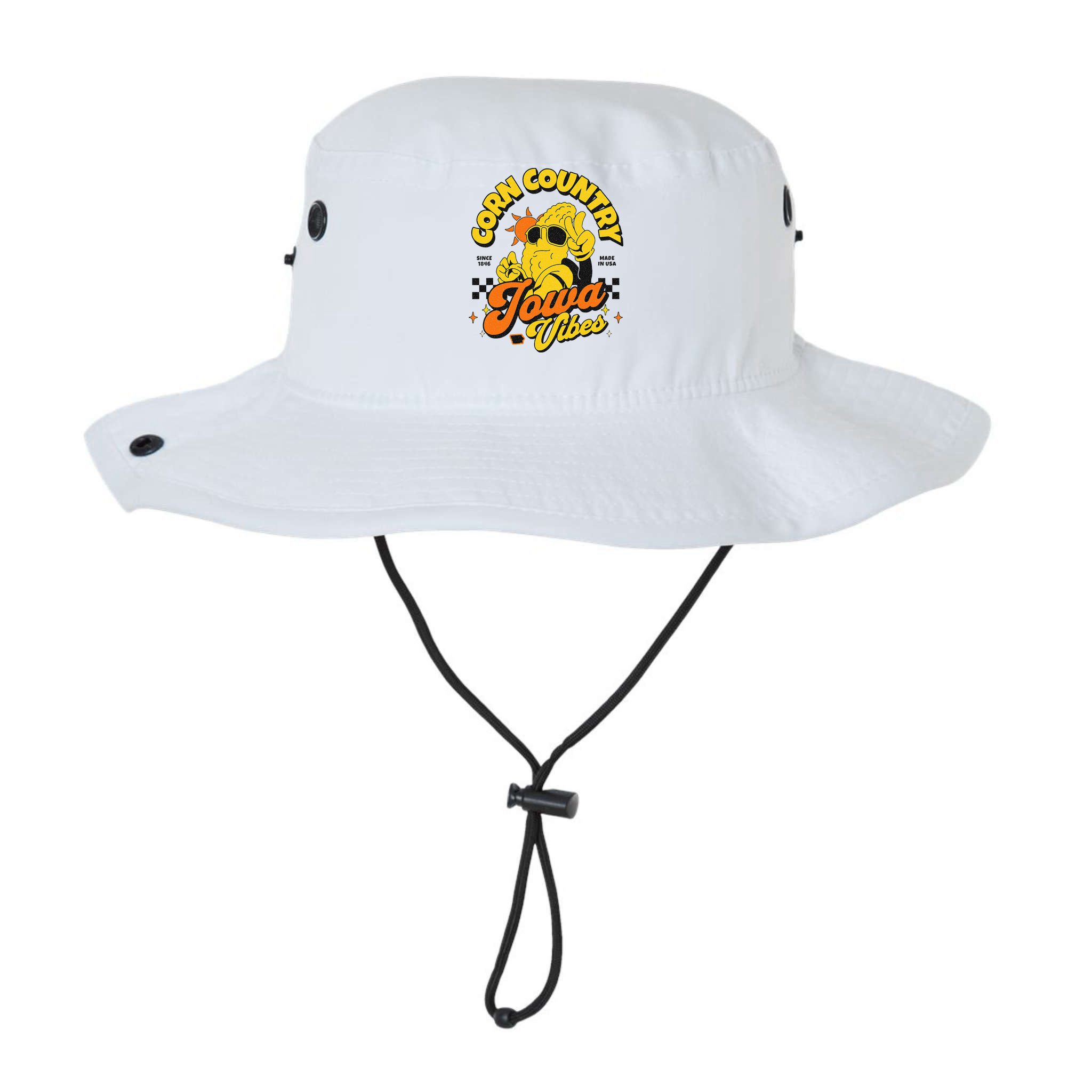 Corn Country Iowa Vibes Since 1846 Farming Corn Iowa Bucket Hat