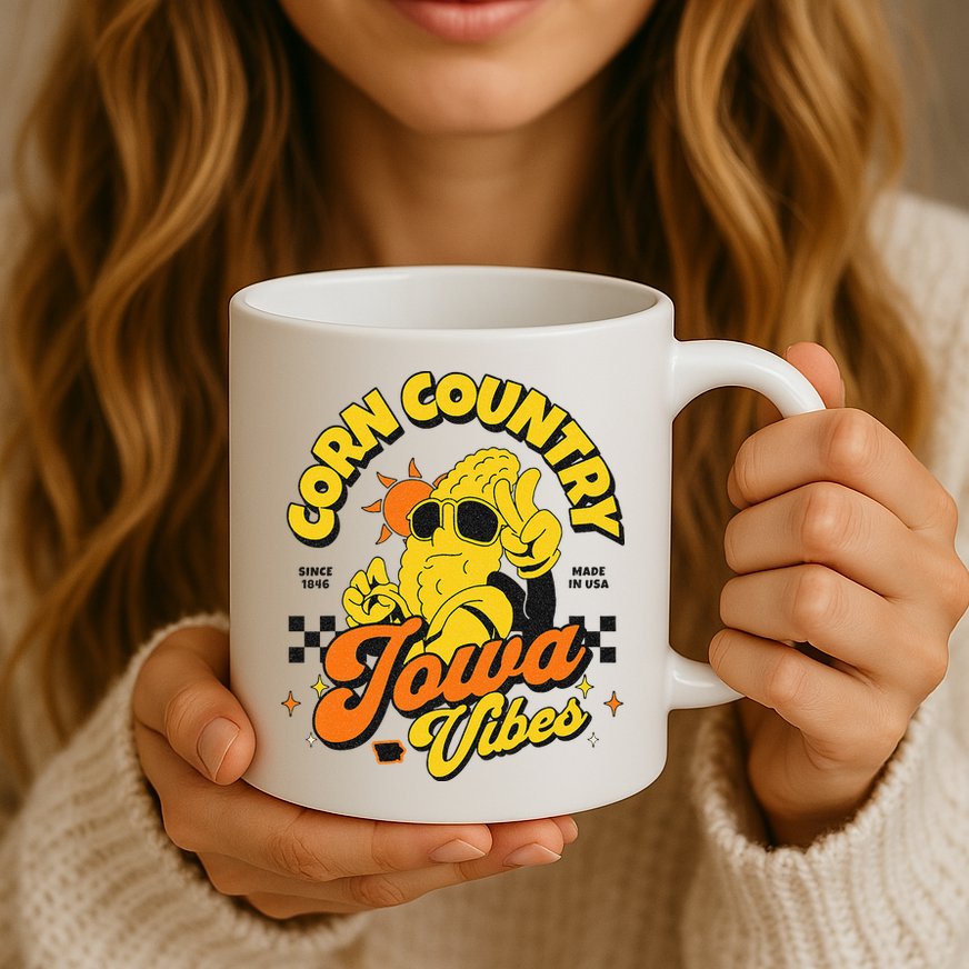 Corn Country Iowa Vibes Since 1846 Farming Corn Iowa Mug