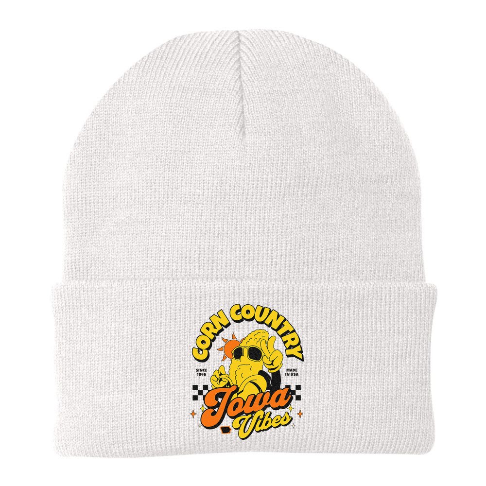 Corn Country Iowa Vibes Since 1846 Farming Corn Iowa Beanie