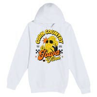 Corn Country Iowa Vibes Since 1846 Farming Corn Iowa Premium Pullover Hoodie