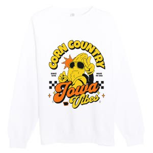 Corn Country Iowa Vibes Since 1846 Farming Corn Iowa Premium Crewneck Sweatshirt