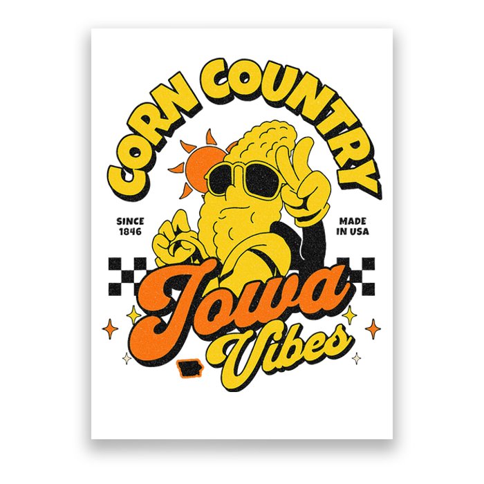 Corn Country Iowa Vibes Since 1846 Farming Corn Iowa Poster