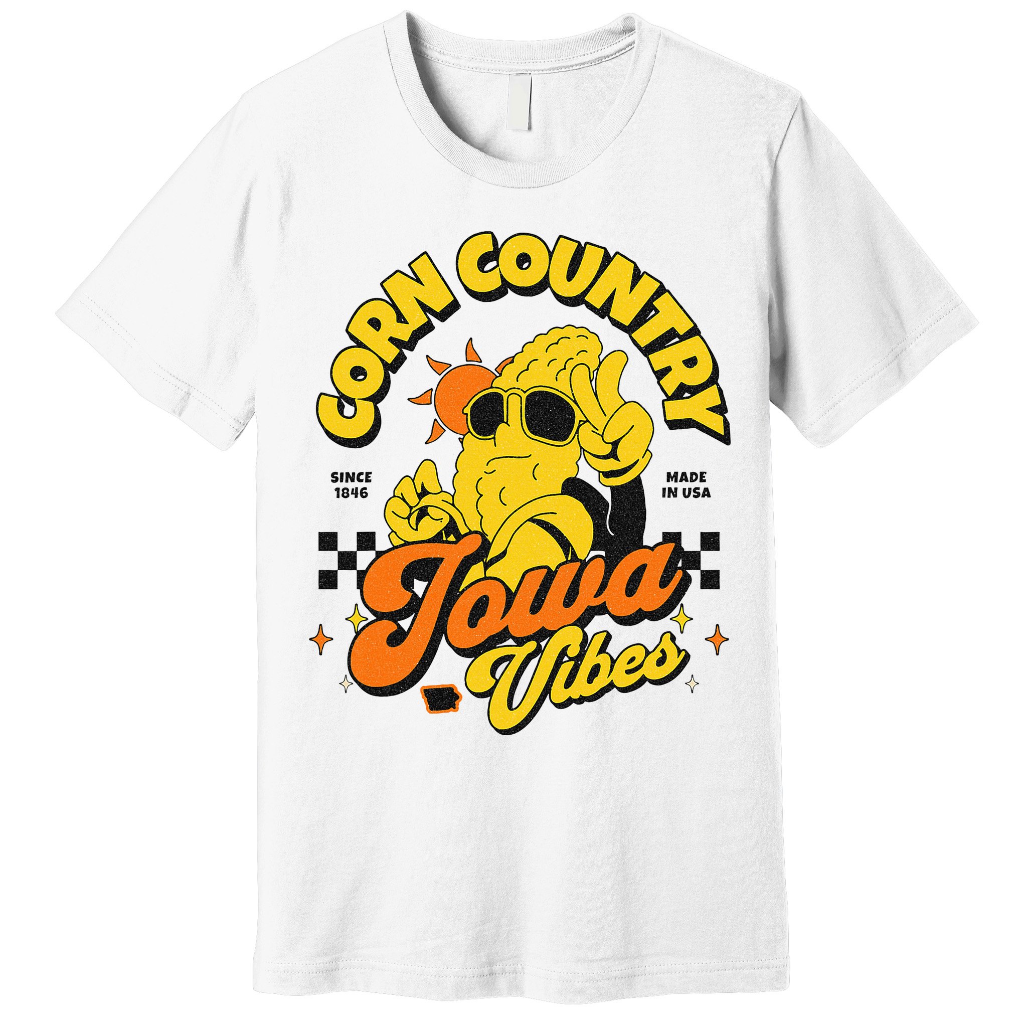Corn Country Iowa Vibes Since 1846 Farming Corn Iowa Premium T-Shirt