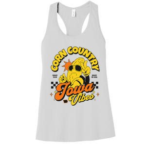 Corn Country Iowa Vibes Since 1846 Farming Corn Iowa Women's Racerback Tank