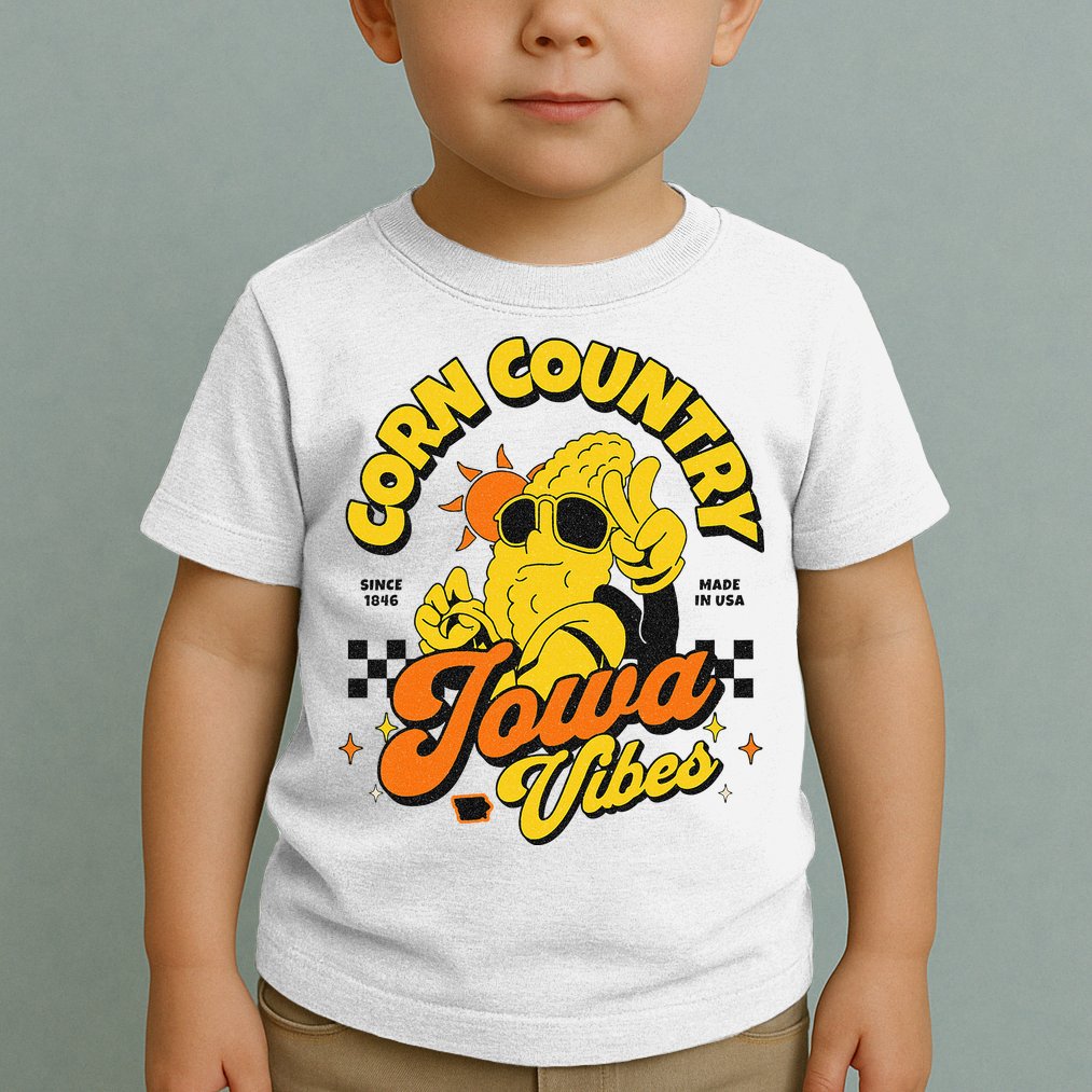 Corn Country Iowa Vibes Since 1846 Farming Corn Iowa Toddler T-Shirt