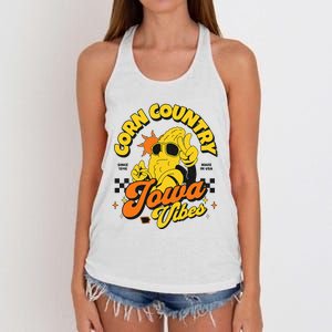 Corn Country Iowa Vibes Since 1846 Farming Corn Iowa Women's Knotted Racerback Tank