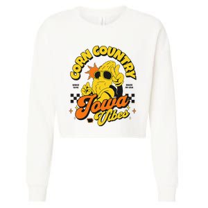 Corn Country Iowa Vibes Since 1846 Farming Corn Iowa Cropped Pullover Crew