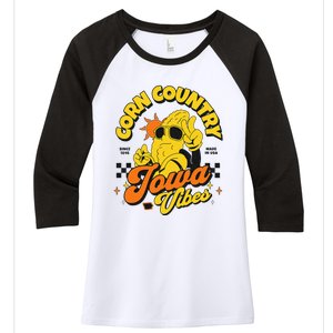 Corn Country Iowa Vibes Since 1846 Farming Corn Iowa Women's Tri-Blend 3/4-Sleeve Raglan Shirt