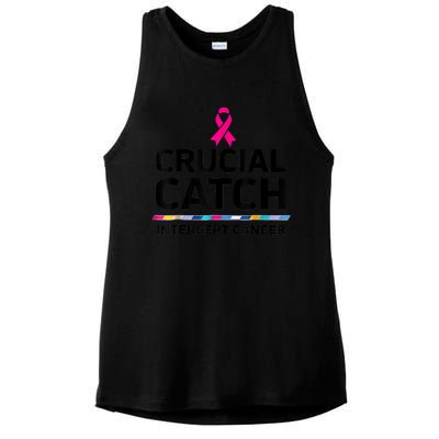 Crucial Catch Intercept Cancer Ladies PosiCharge Tri-Blend Wicking Tank