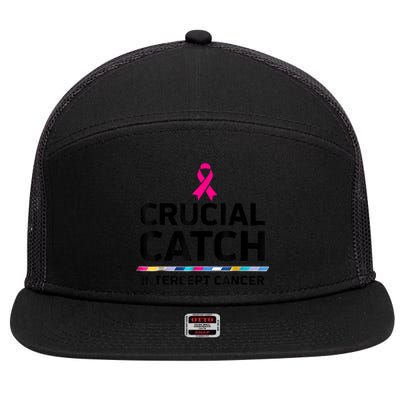 Crucial Catch Intercept Cancer 7 Panel Mesh Trucker Snapback Hat