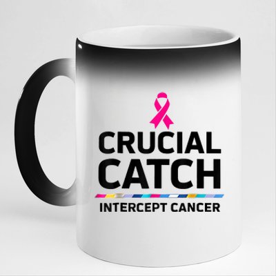 Crucial Catch Intercept Cancer 11oz Black Color Changing Mug