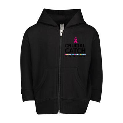 Crucial Catch Intercept Cancer Toddler Zip Fleece Hoodie