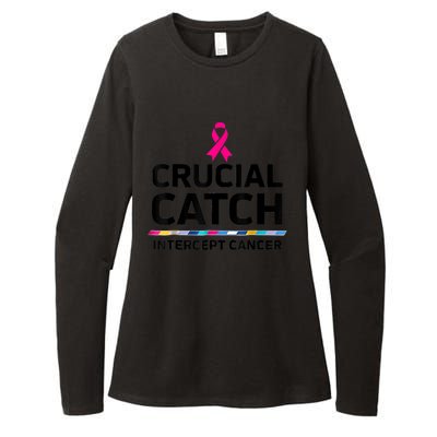 Crucial Catch Intercept Cancer Womens CVC Long Sleeve Shirt